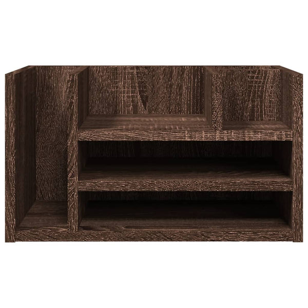 Schreibtisch-Organizer Braun Eiche
