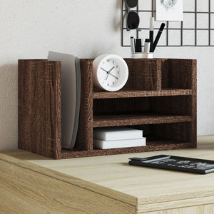 Schreibtisch-Organizer Braun Eiche
