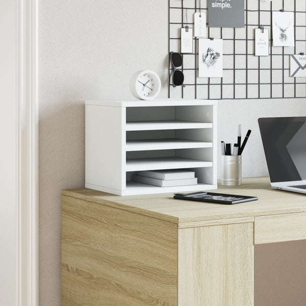Schreibtisch Organizer Weiß Holz