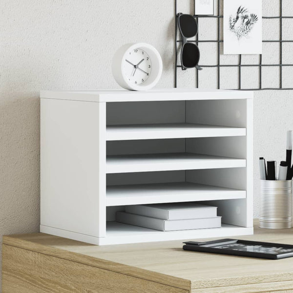 Schreibtisch Organizer Weiß Holz