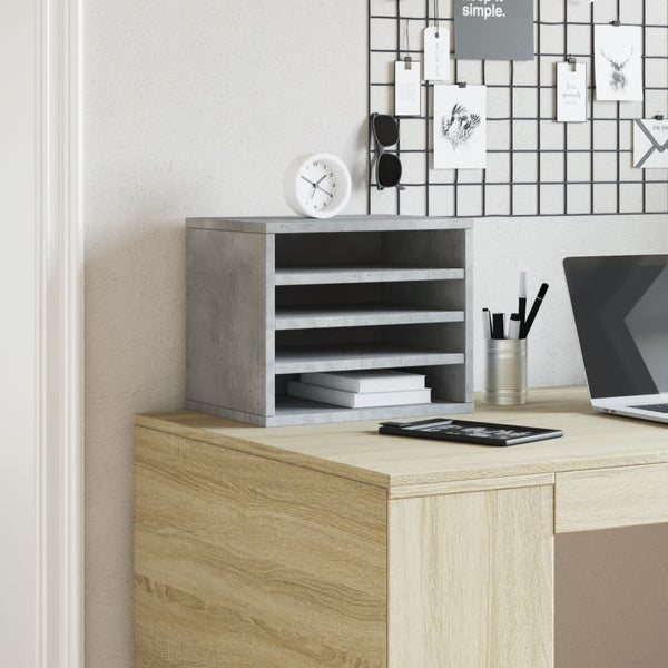 Schreibtisch Organizer Betongrau