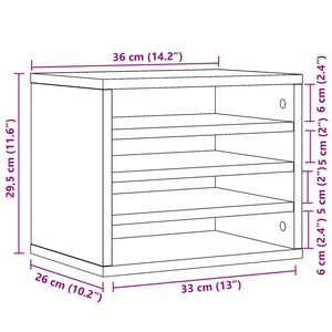 Schreibtisch Organizer Betongrau