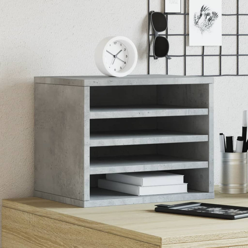 Schreibtisch Organizer Betongrau