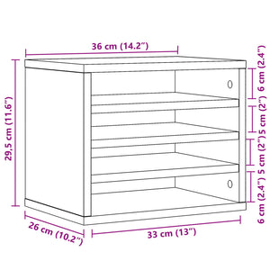 Schreibtisch-Organizer Grau Sonoma