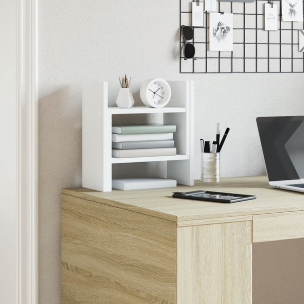Schreibtisch Organizer Weiß Holz
