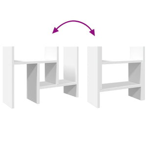 Schreibtisch Organizer Weiß Holz