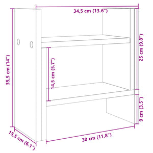 Schreibtisch Organizer Weiß Holz