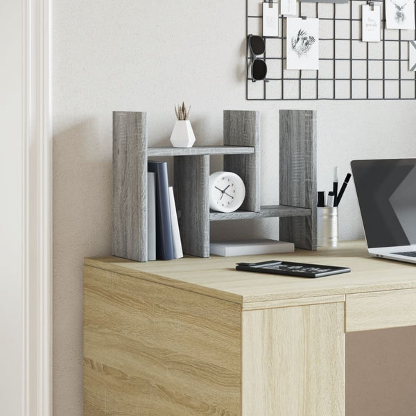 vidaXL Organiseur de bureau gris Sonoma 34,5x15,5x35,5 cm Aggloméré