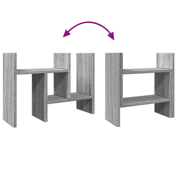 vidaXL Organiseur de bureau gris Sonoma 34,5x15,5x35,5 cm Aggloméré