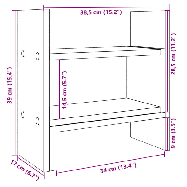 Schreibtisch-Organizer Grau Sonoma