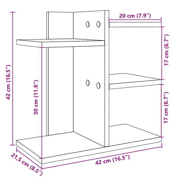 Schreibtisch Organizer Schwarz Holz