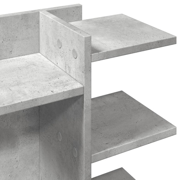 Schreibtisch-Organizer Betongrau Holz