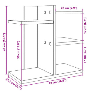Schreibtisch Organizer Grau Sonoma