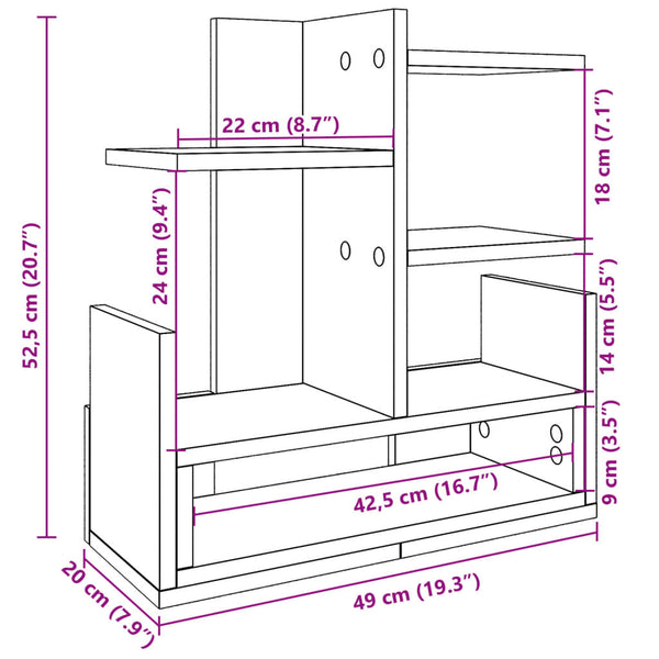 Schreibtisch-Organizer Weiß Holz