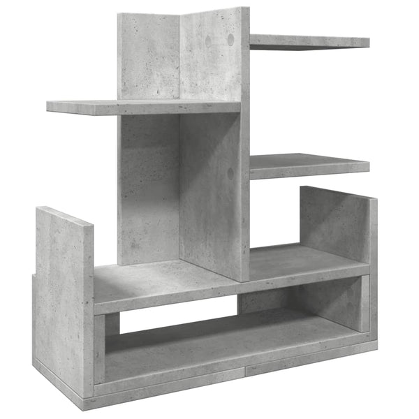 Schreibtisch-Organizer Betongrau Holz