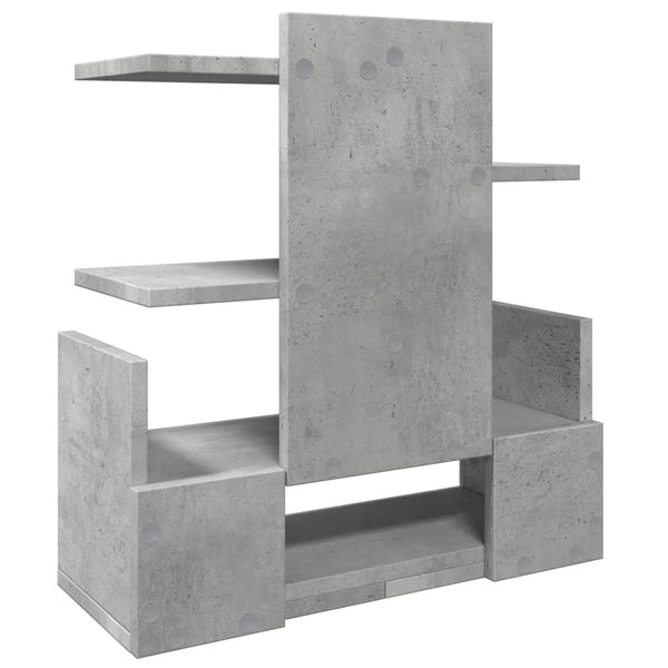 Schreibtisch-Organizer Betongrau Holz