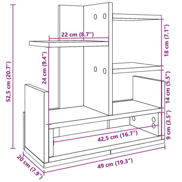 Schreibtisch-Organizer Grau Sonoma