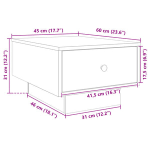 Sonoma Eiche Couchtisch 60x45 cm