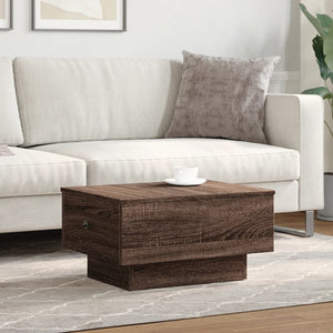 vidaXL Table basse marron aspect chêne 60x45x31 cm Bois d'ingénierie