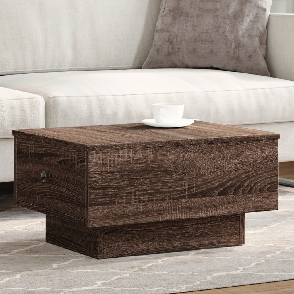 vidaXL Table basse marron aspect chêne 60x45x31 cm Bois d'ingénierie