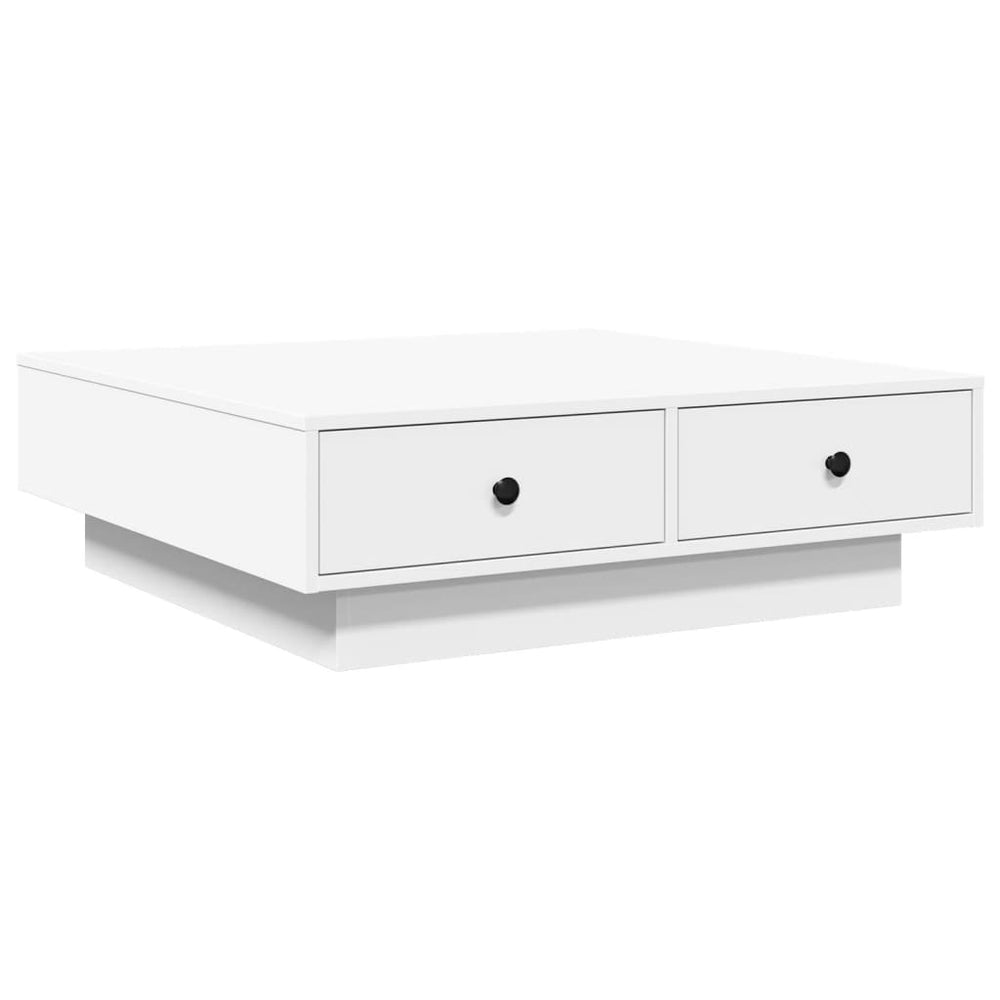 vidaXL Table basse Blanc 90x90x28 cm Bois d'ingénierie