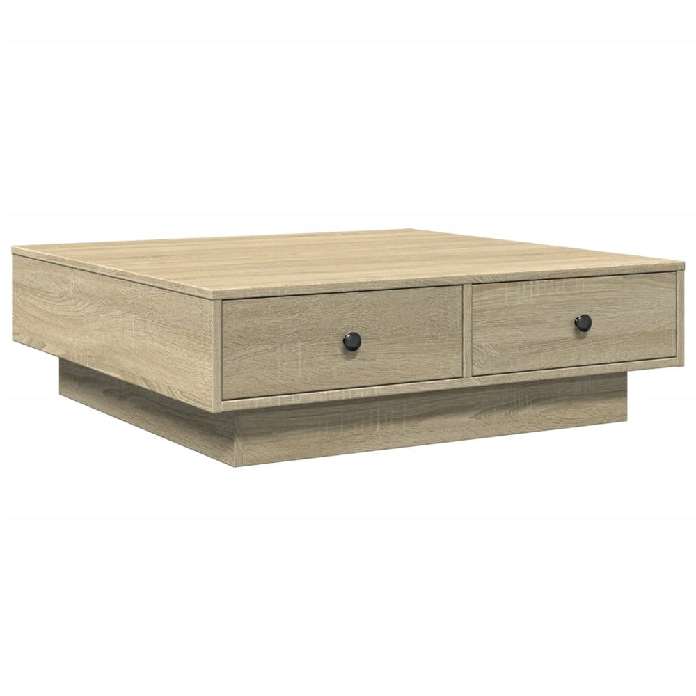 vidaXL Table basse chêne Sonoma 90x90x28 cm bois d'ingénierie