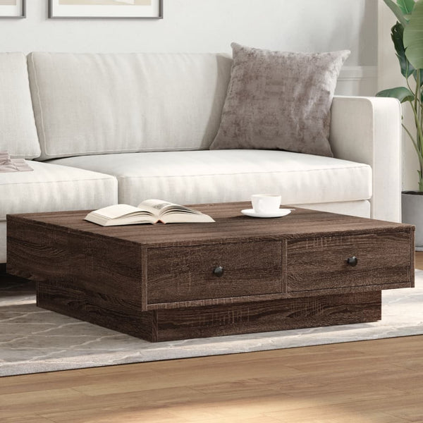 Couchtisch Braun Eichenoptik 90x90 cm