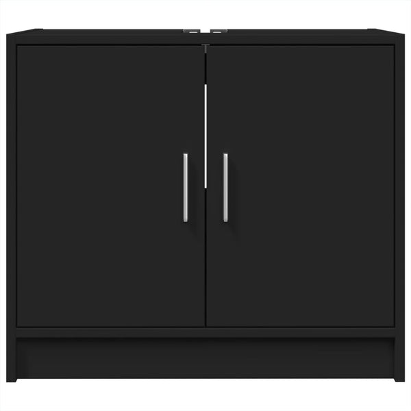 Waschbeckenunterschrank Schwarz 63x29x55 cm