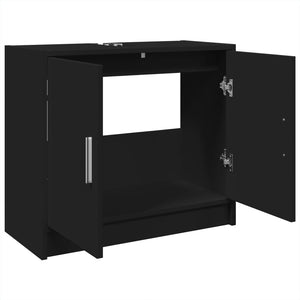 Waschbeckenunterschrank Schwarz 63x29x55 cm