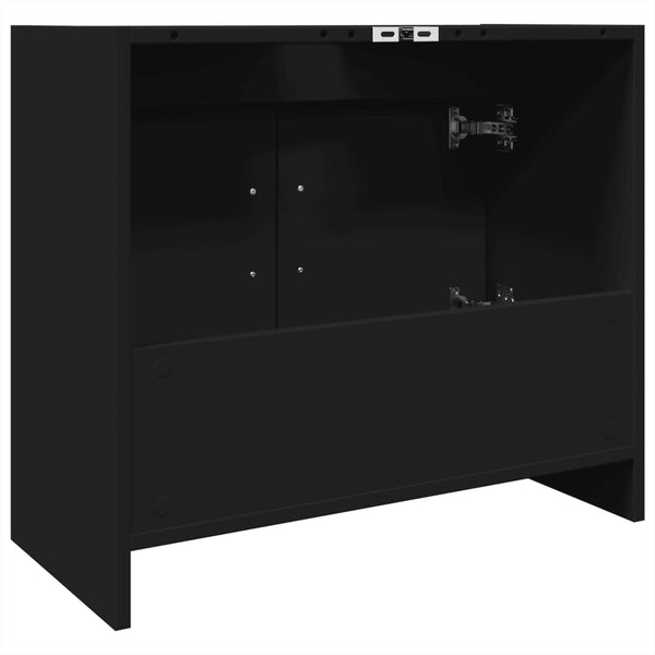 Waschbeckenunterschrank Schwarz 63x29x55 cm