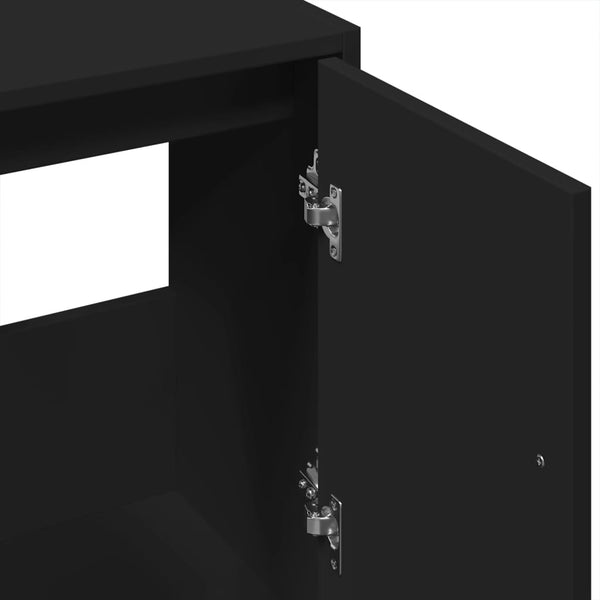 Waschbeckenunterschrank Schwarz 63x29x55 cm