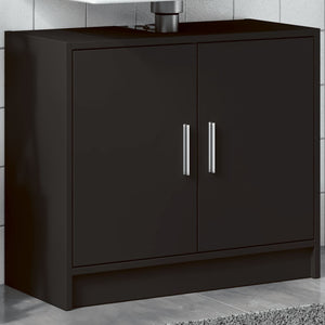Waschbeckenunterschrank Schwarz 63x29x55 cm