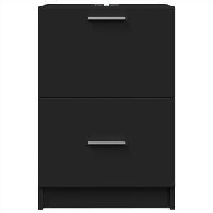 Waschbeckenunterschrank Schwarz 40x37x59 cm