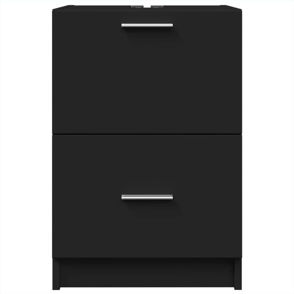 Waschbeckenunterschrank Schwarz 40x37x59 cm