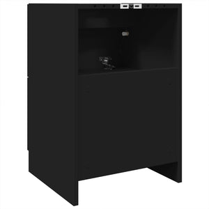 Waschbeckenunterschrank Schwarz 40x37x59 cm