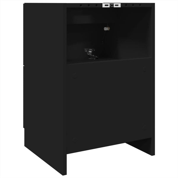Waschbeckenunterschrank Schwarz 40x37x59 cm