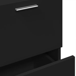 Waschbeckenunterschrank Schwarz 40x37x59 cm