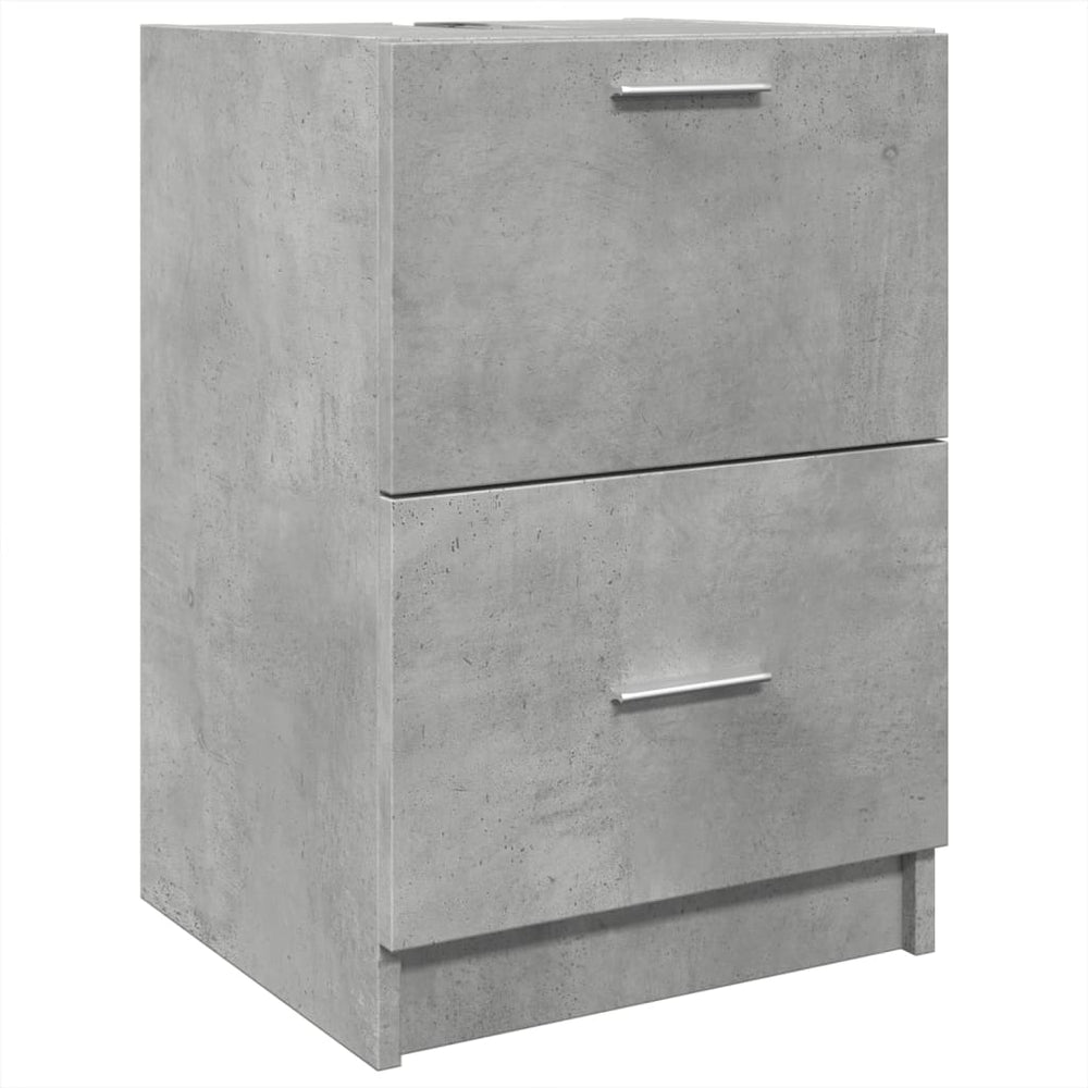 vidaXL Meuble sous-lavabo gris béton 40x37x59 cm Aggloméré