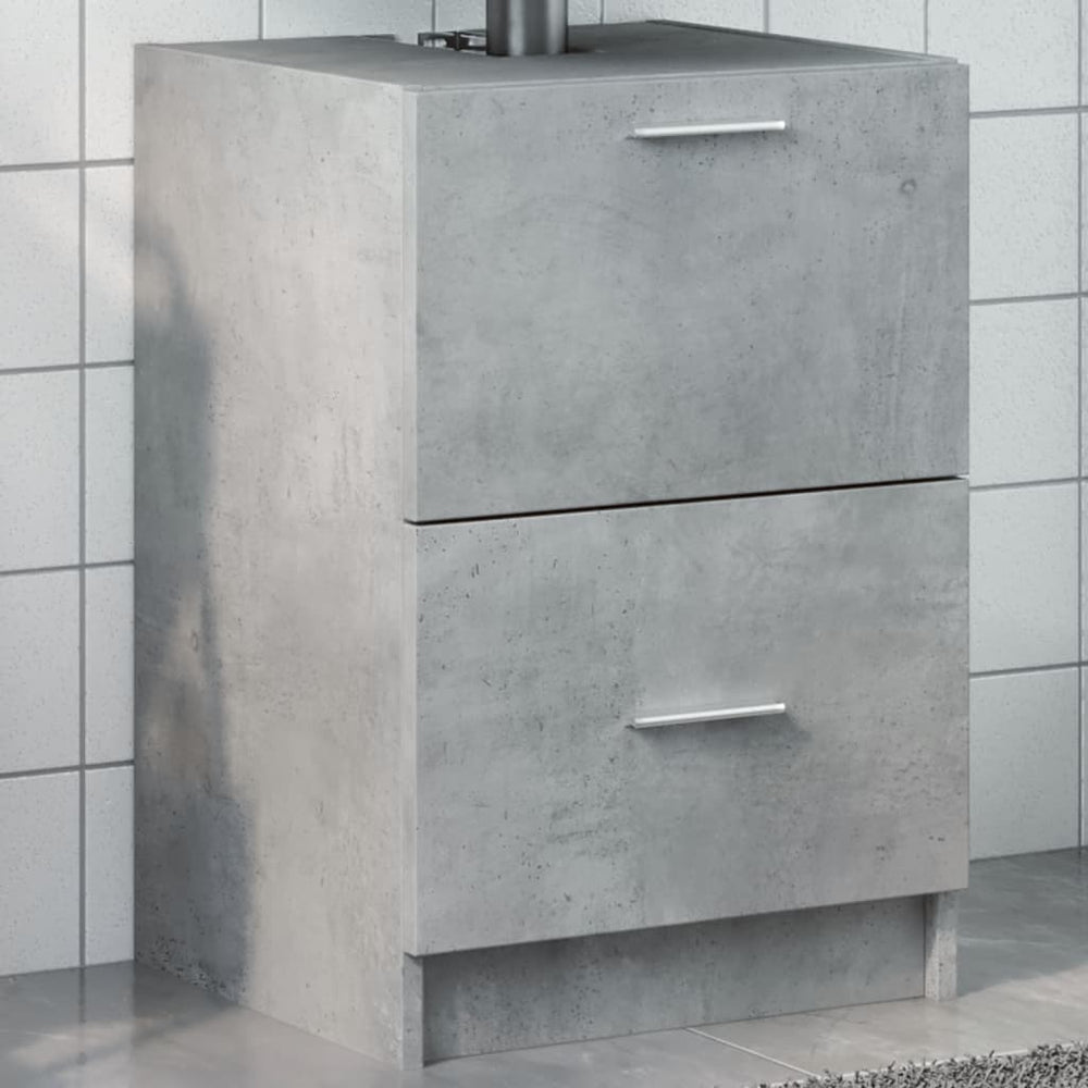 vidaXL Meuble sous-lavabo gris béton 40x37x59 cm Aggloméré