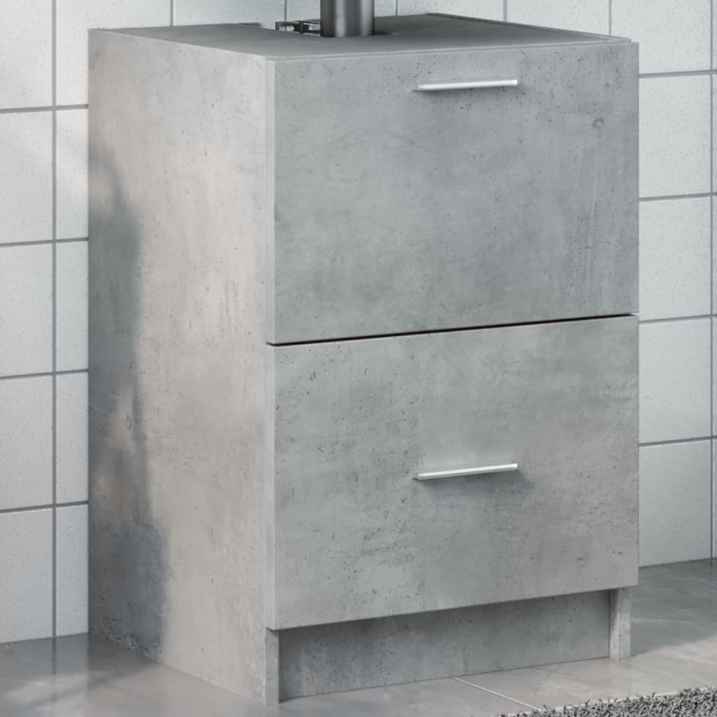 Waschbeckenunterschrank Betongrau 40x37x59 cm