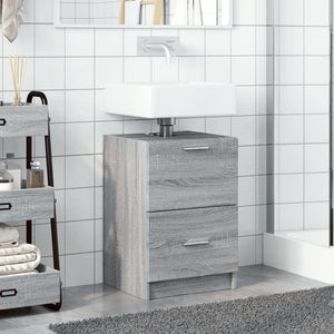 Waschbeckenunterschrank Grau Sonoma 40 cm