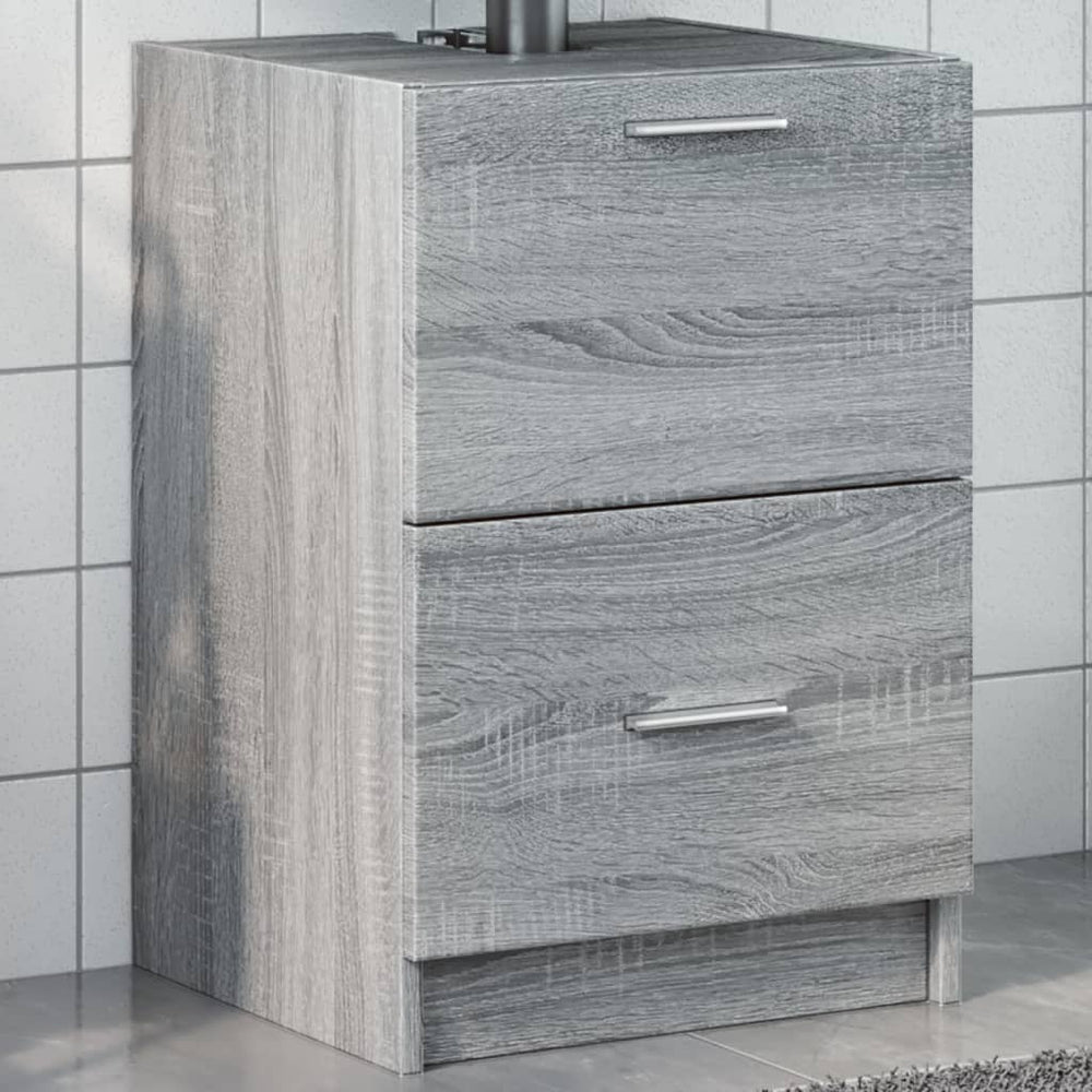 vidaXL Meuble sous-vasque gris Sonoma 40x37x59 cm en bois d'ingénierie