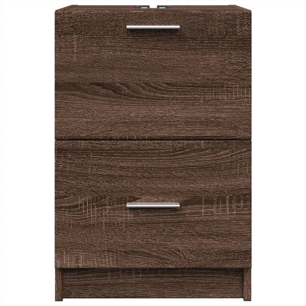 Waschbeckenunterschrank Braun Eichenoptik 40 cm