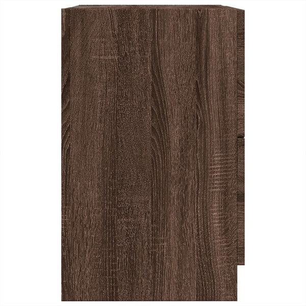 Waschbeckenunterschrank Braun Eichenoptik 40 cm