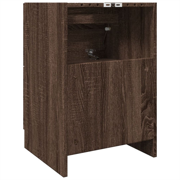 Waschbeckenunterschrank Braun Eichenoptik 40 cm