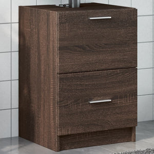 Waschbeckenunterschrank Braun Eichenoptik 40 cm