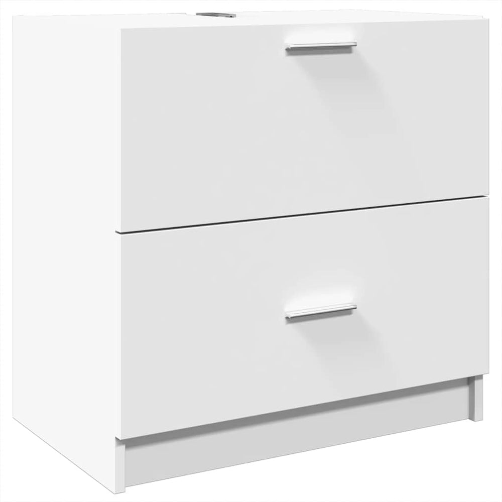 Meuble sous-lavabo vidaXL blanc 59x37x59 cm en bois d'ingénierie