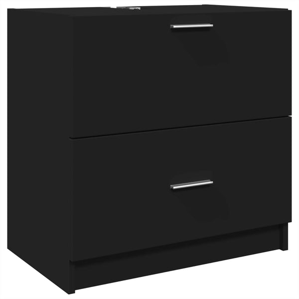 Schwarzer Waschbeckenunterschrank 59 cm