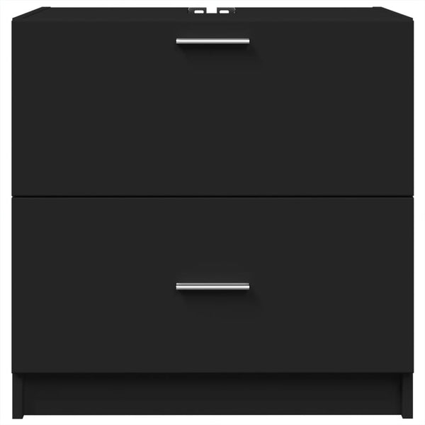 Schwarzer Waschbeckenunterschrank 59 cm