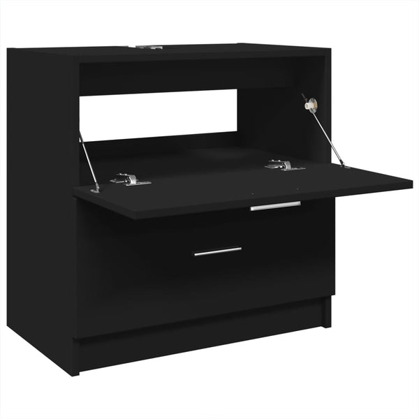 Schwarzer Waschbeckenunterschrank 59 cm